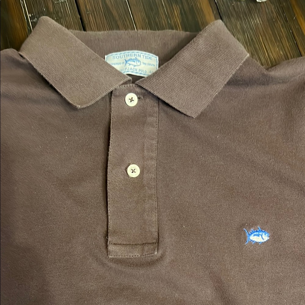 Southern Tide Brown Polo Shirt